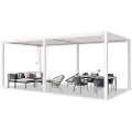 PRIMEYARD 3x6m Pergola, lameltag, hvid