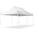TOOLPORT 3x6m, stål, easy-up-pavillon, uden sidedele, hvid