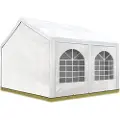 TOOLPORT 4x4m, Partytelt, PE-teltdug, hvid
