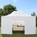 TOOLPORT 3x4,5m, stål, easy-up-pavillon, 4 sidedele, hvid