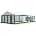 TOOLPORT 6x12m, Partytelt, PVC-teltdug, grøn og hvid