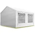 TOOLPORT 4x5m, Partytelt, PE-teltdug, hvid