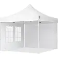 TOOLPORT 3x3m, stål, easy-up-pavillon, 2 sidedele, hvid