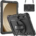 Just in Case Samsung Galaxy Tab S9/s9 Fe Shockproof Rotating 360 Omslag