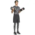 Adidas Tech-fit Aop T-shirt Med Korte ærmer