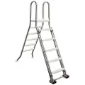 AstralPool Aisi-Ø43 Sikkerhedsstige Trin Med Platform Til Overjordiske Pools 2x4 304l 1.35m