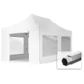 TOOLPORT 3x6m, aluminium, easy-up-pavillon, 4 sidedele, hvid