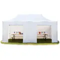TOOLPORT 3x6m, aluminium, easy-up-pavillon, 4 sidedele, hvid