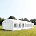 TOOLPORT 5x20m, Partytelt, PVC-teltdug, hvid, med bundramme