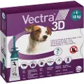 VECTRA 3D Dog S - 4 til 10 kg - 3 pipetter