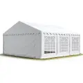 TOOLPORT 6x6m, Partytelt, PVC-teltdug, hvid