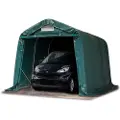 TOOLPORT 2,4x3,6m, Garagetelt, PVC-teltdug, mørkegrøn, uden statikpakke