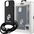 Karl Lagerfeld Klhcp15ssakcpsk Iphone 151413 6.1 Crossbody Saffiano Pin Karl&choupette Telefonetui