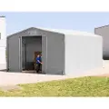 TOOLPORT 8x8m, Telthal, PRIMEtex-PVC-teltdug, grå, uden statikpakke