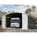 TOOLPORT 6x24m, Garagetelt, PRIMEtex-PVC-teltdug, grå, med statikpakke (beton undergrund)