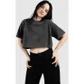 Shaka Wear Garment Dye Crop T-shirt grå