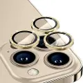 Mtp Products iPhone 16 Pro/16 Pro Max Hat Prince Glitter Kamera Linse Beskytter - Guld