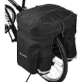 Wozinsky Stor 60L cykeltaske med regnslag og reflekser - sort
