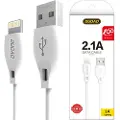 Dudao USB-kabel USB til Lightning 2.4A 2m - Hvid