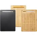 Fiskars - Skærebræt i bambus, 3 dele - Skærebrætter - - Homeroom