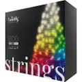 Twinkly Strings - 600 App-Controlled RGB + Warm White LEDs. 48 Meters. Black Wire.