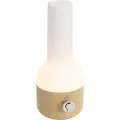 QAZQA Udendørs bordlampe guld med hvid inkl. genopladelig LED IP44 - Haard