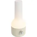 QAZQA Udendørs bordlampe beige med hvid inkl. genopladelig LED IP44 - Haard
