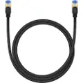 Baseus Braided network cable cat.7 Ethernet RJ45 10Gbps 1m (black) - Sort - 1 meter