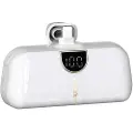 Dudao Powerbank 5000mAh med lightning-stik - Hvid