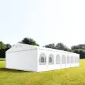 TOOLPORT 7x22m, Partytelt, PVC-teltdug, hvid, med bundramme