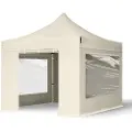 TOOLPORT 3x3m, aluminium, easy-up-pavillon, 4 sidedele, creme