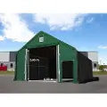 TOOLPORT 8x12m, Telthal, PRIMEtex-PVC-teltdug, mørkegrøn, med statikpakke (beton undergrund)