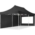 TOOLPORT 3x6m, stål, easy-up-pavillon, 2 sidedele, sort