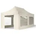 TOOLPORT 3x6m, stål, easy-up-pavillon, 4 sidedele, creme