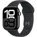 Apple Watch Series 10 Gps 42mm Jet Black Aluminium Case With Black Sport Band - S/m Sort