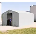 TOOLPORT 6x8m, Telthal, PVC-teltdug, grå, uden statikpakke