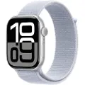 Apple Watch Series 10 GPS 46mm - Silver Aluminium Case with Blue Cloud Sport Loop