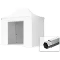 TOOLPORT 3x2m, aluminium, easy-up-pavillon, 4 sidedele, hvid