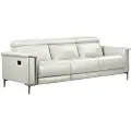 Loft 24 - Sofa 3-personers sofa med 2 manuelle hvilestole Lund - Hvid - 3-pers. sofaer - - Homeroom
