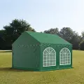 TOOLPORT 3x3m, Partytelt, PVC-teltdug, mørkegrøn, med bundramme