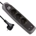Electraline Gummy 3+2usb Forlængerledning