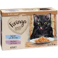 Feringa Økonomipakke: 24 x 70 g Feringa Juicy Fillet Mixpakke: Laks med rejer og kylling med tun