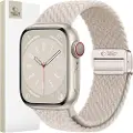 Tech-Protect Apple Watch Series 11/10/9/8/7/6/SE 3/SE Tech-Protect NylonMag-rem - 40mm/41mm/42mm - Naturlig titanium