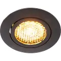 QAZQA Smart indbygget spotlight sort inkl. WiFi GU10 justerbar - Ude Honey