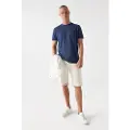 Salsa Jeans Pocket And Embroidery Slim Fit T-shirt Med Korte ærmer