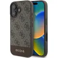 GUESS iPhone 16 Guess 4G Stripe Hybrid Cover - Brun