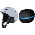 Cairn Impulse skihjelm, hvid + Accezzi Cortina, hjelmcase