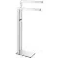 Zack Stående håndklædestativ LINEA 80 cm, dobbelt, poleret, rustfrit stål,