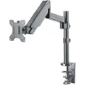 Manhattan Monitor Desk Mount (clamp & grommet) 1 screen 3 pivots (full motion) 10-32" Vesa 75x75 to 100x100mm Gas Spring Max 8kg Black