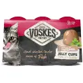 Voskes Jelly Cups tun med kammusling kattesnack (6x25g)